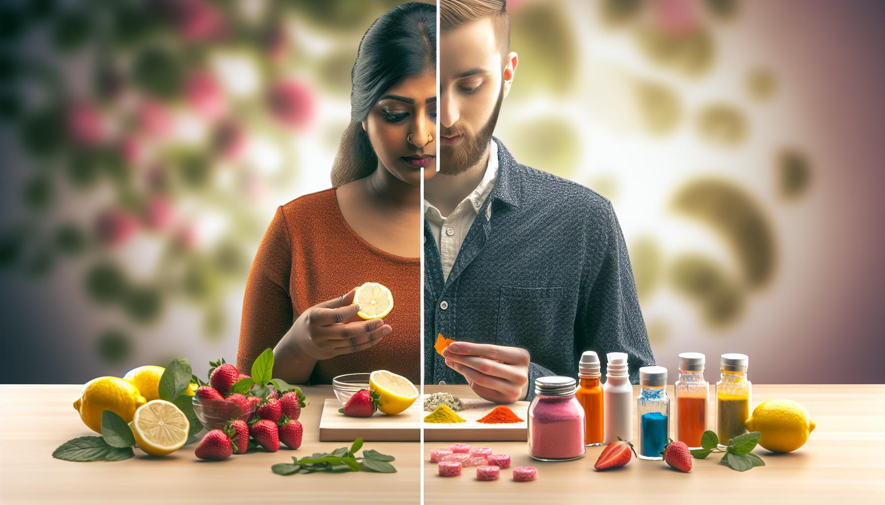 Porovnání přírodních a umělých chutí